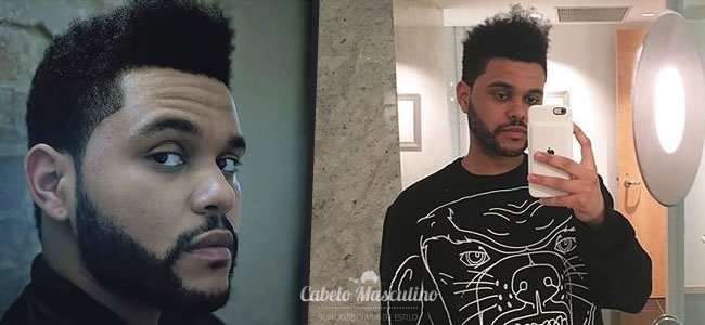 Corte de cabelo do cantor The Weeknd.